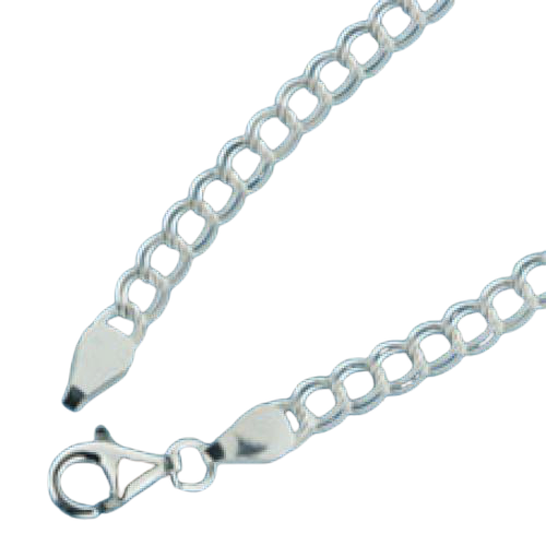 7" Sterling Silver curb chain bracelet