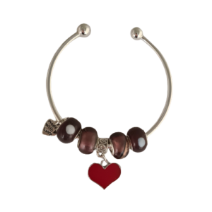 Ladies Solid Cuff Bangle in Dirty Purple- Valentines